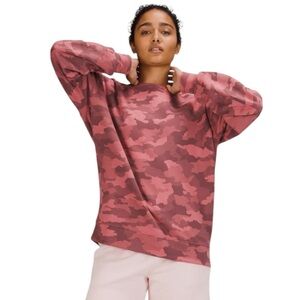 NWOT LULULEMON Perfectly Oversized Heritage 365 Camo Brier Rose Crew Size 16